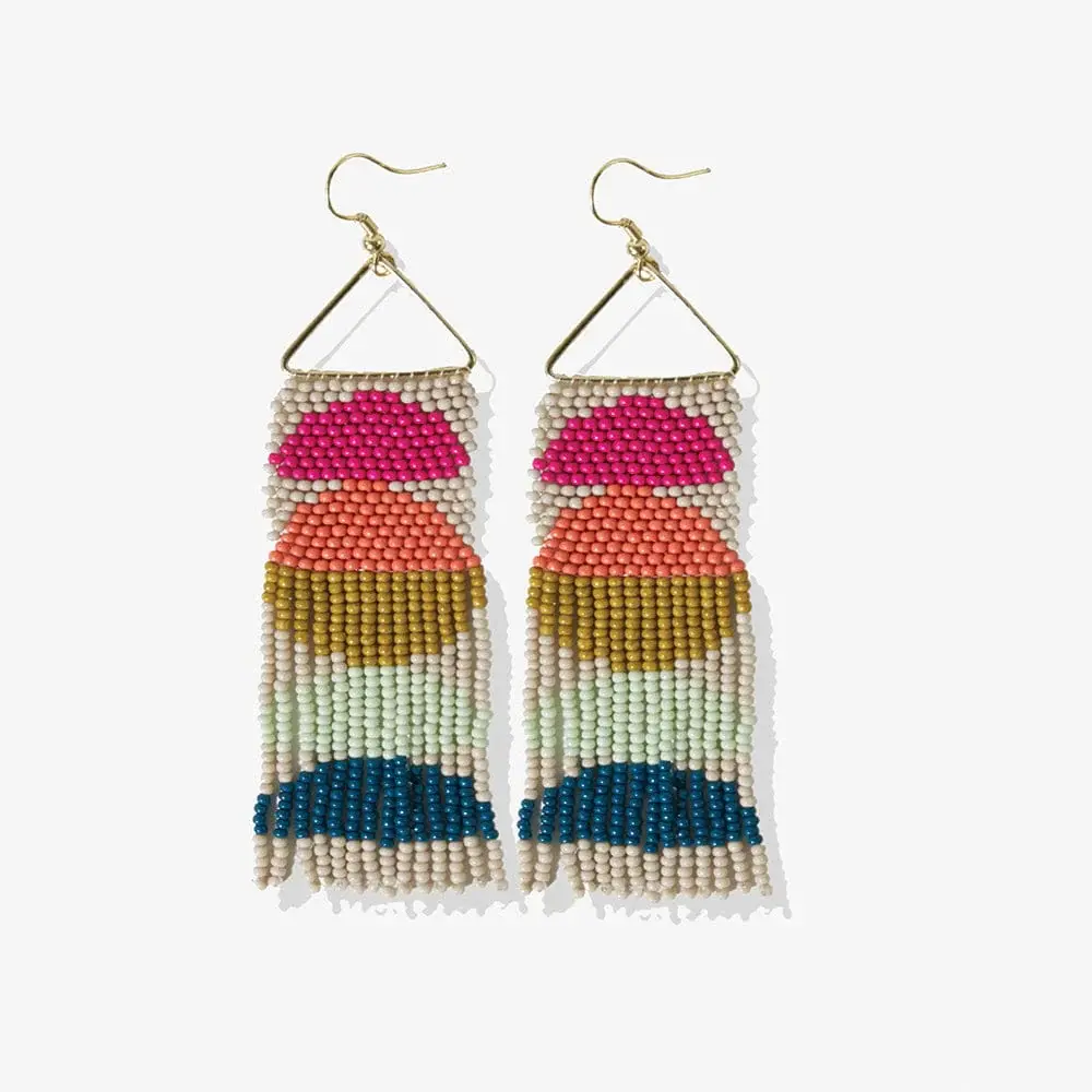 Ink + Alloy Gloria Half Circles Beaded Earrings