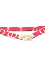 German Fuentes One Size Stretch Belt w/ Gold Circles