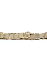 German Fuentes One Size Stretch Belt w/ Gold Circles