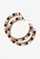 Ink + Alloy Nora Checkered Hoop Earrings