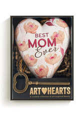 Demdaco Best Mom Ever Floral Art Heart