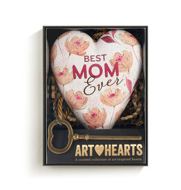 Demdaco Best Mom Ever Floral Art Heart