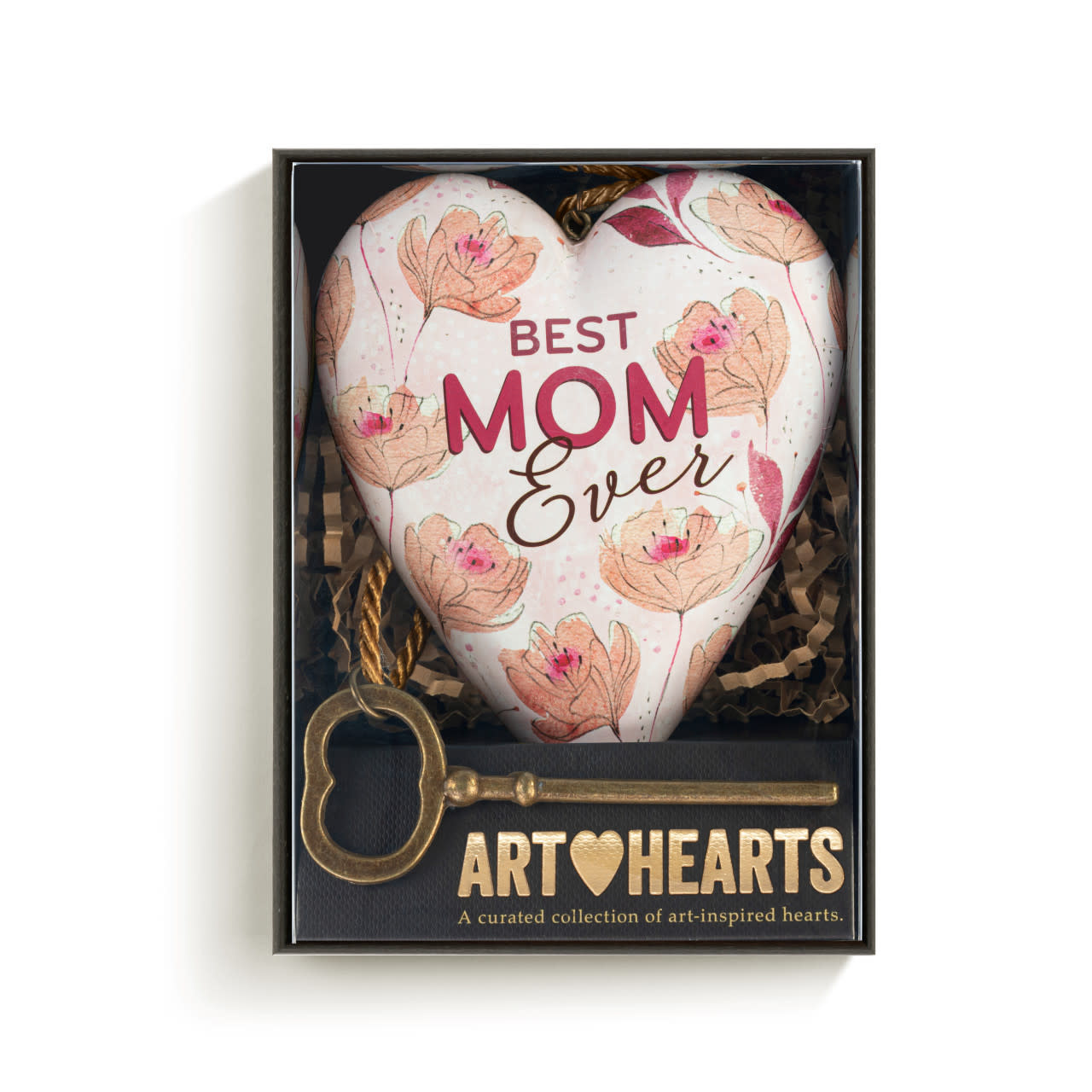 Demdaco Best Mom Ever Floral Art Heart