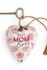Demdaco Best Mom Ever Floral Art Heart