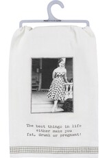 Trash Talk by Annie Best Things In Life Dish Towel