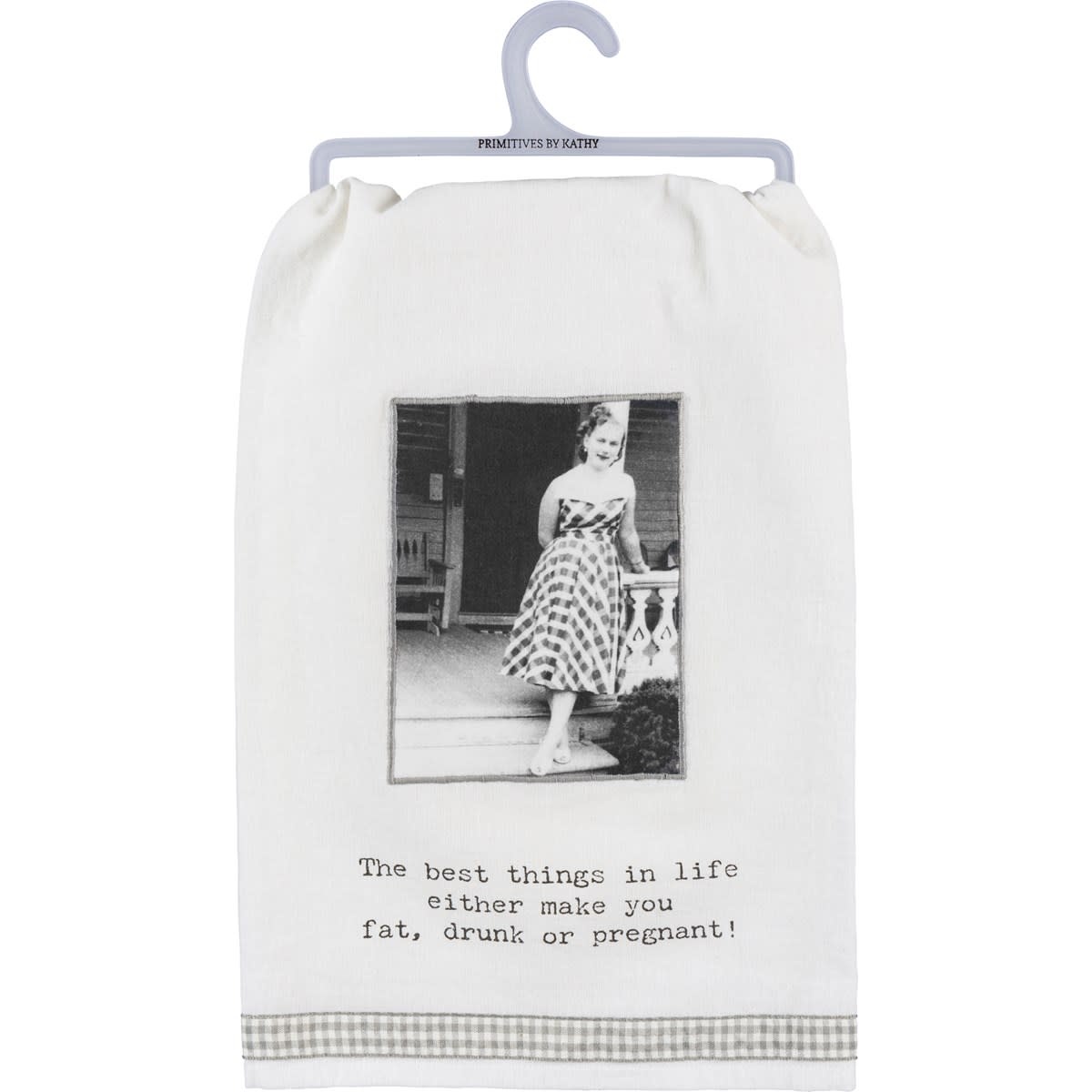 Trash Talk by Annie Best Things In Life Dish Towel