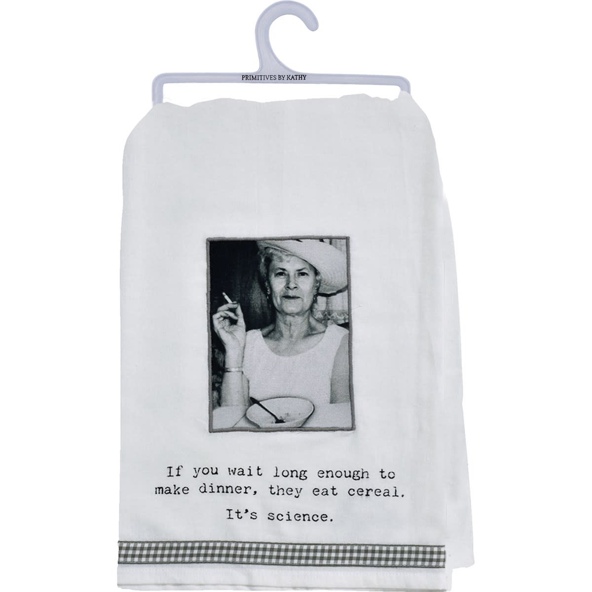 Trash Talk by Annie They Eat Cereal Dish Towel