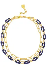 Zenzii Marbled Resin Link Necklace