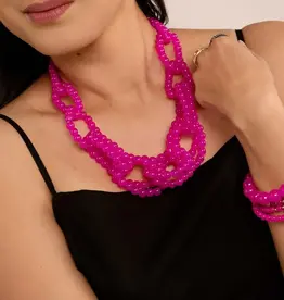 Zenzii Glass Beaded Link Necklace