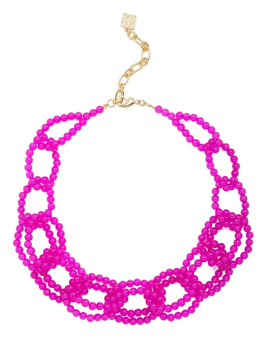 Zenzii Glass Beaded Link Necklace