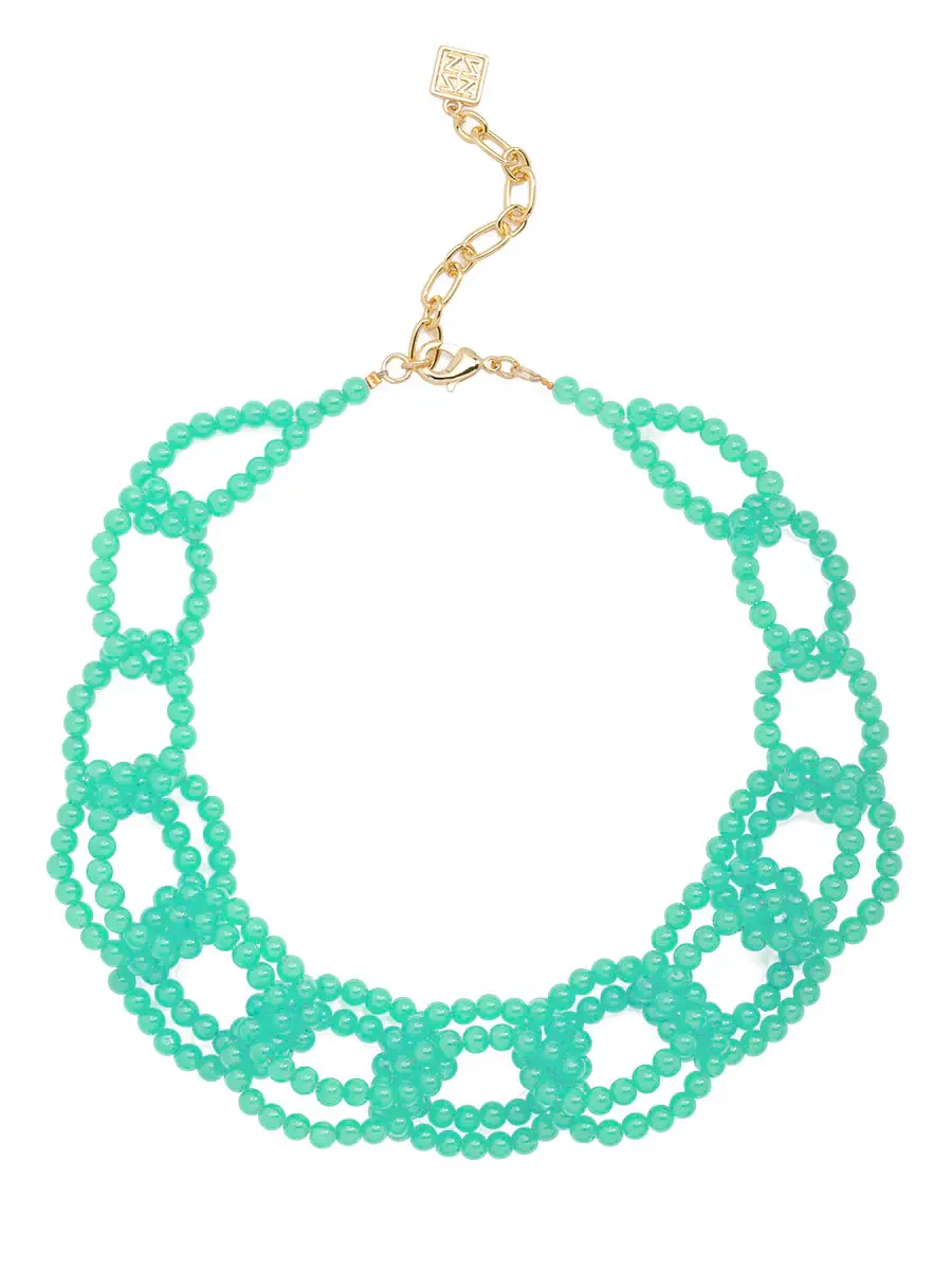 Zenzii Glass Beaded Link Necklace