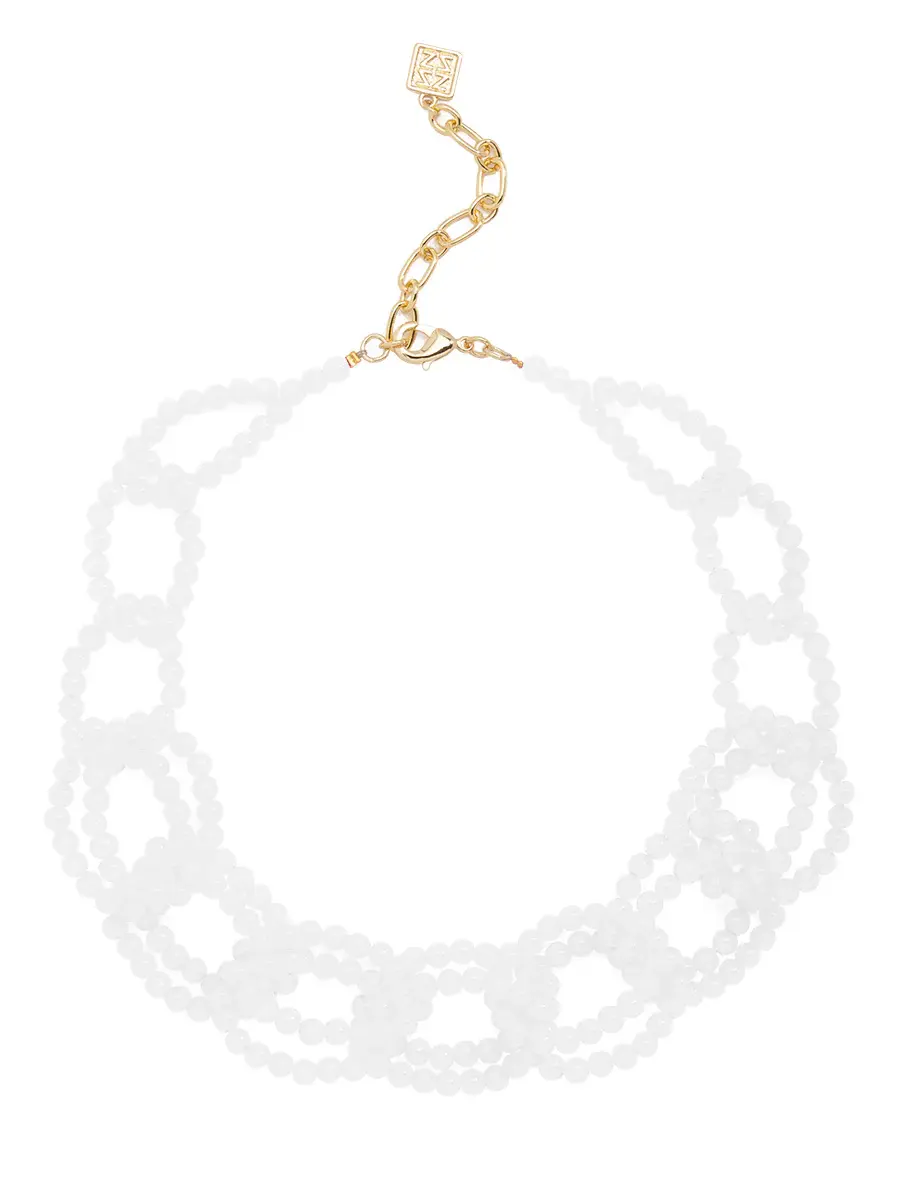 Zenzii Glass Beaded Link Necklace