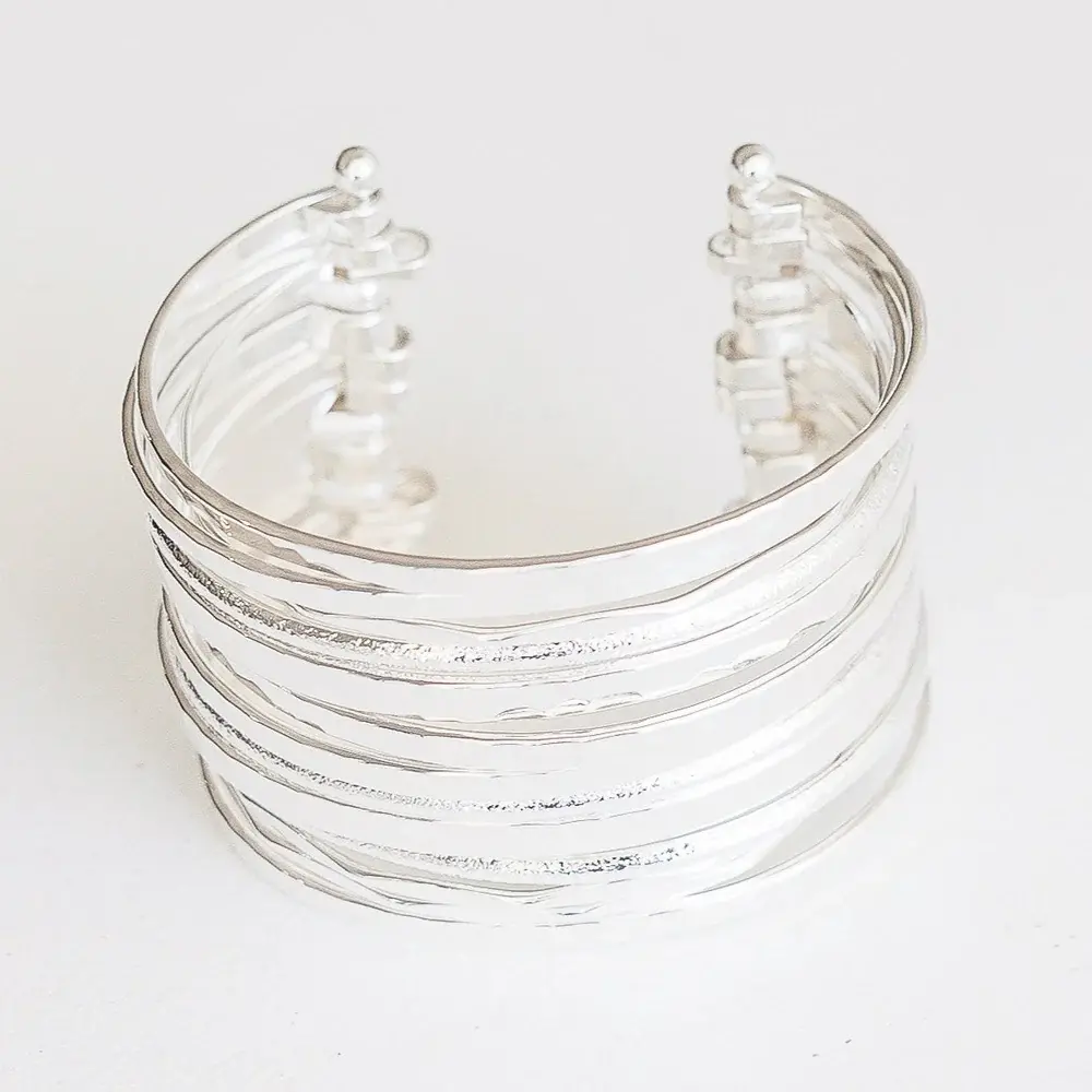 Leslie Curtis Bonnie Stacked Cuff Silver