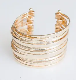 Leslie Curtis Bonnie Stacked Cuff Gold