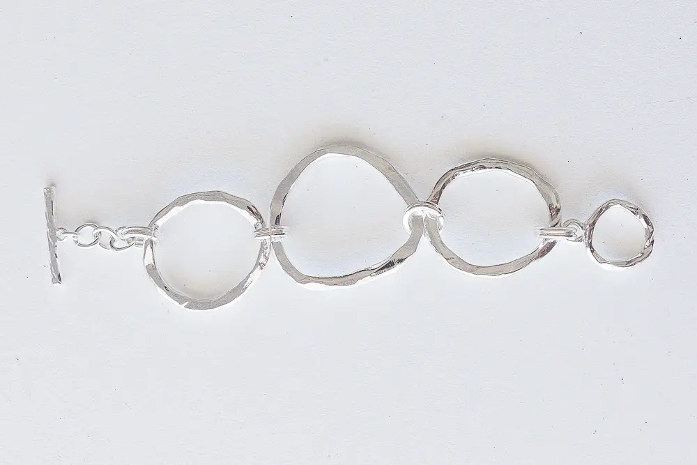 Leslie Curtis Darby Circle Link Bracelet Silver
