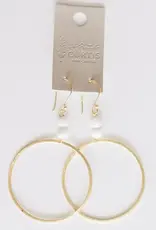 Leslie Curtis Alec Hoops w/ White Beads