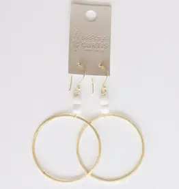 Leslie Curtis Alec Hoops w/ White Beads