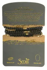 Scout Curated Wears Wrap Bracelet/Necklace Lava Stone