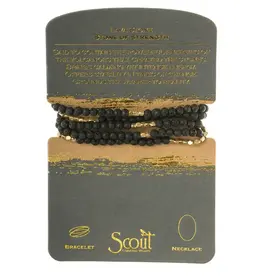 Scout Curated Wears Wrap Bracelet/Necklace Lava Stone