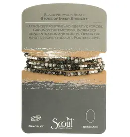 Scout Curated Wears Wrap Bracelet/Necklace Black Agate