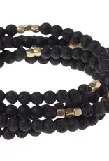 Scout Curated Wears Wrap Bracelet/Necklace Lava Stone