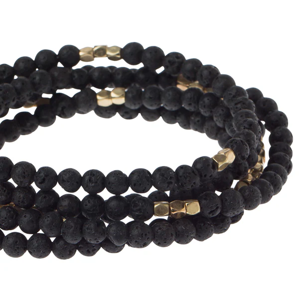 Scout Curated Wears Wrap Bracelet/Necklace Lava Stone