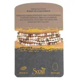Scout Curated Wears Wrap Bracelet/Necklace Mexican Onyx