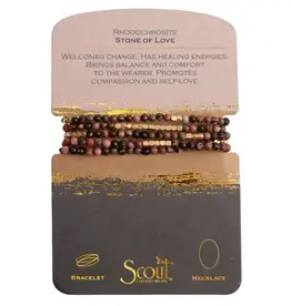 Scout Curated Wears Wrap Bracelet/Necklace Rhodochrosite