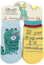 Blue Q Blue Q Baby Socks Your Face/ Drop Me