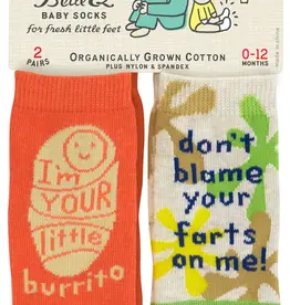Blue Q Blue Q Baby Socks Lil Burrito/Farts