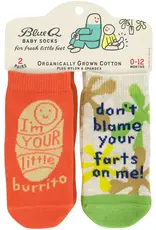Blue Q Blue Q Baby Socks Lil Burrito/Farts
