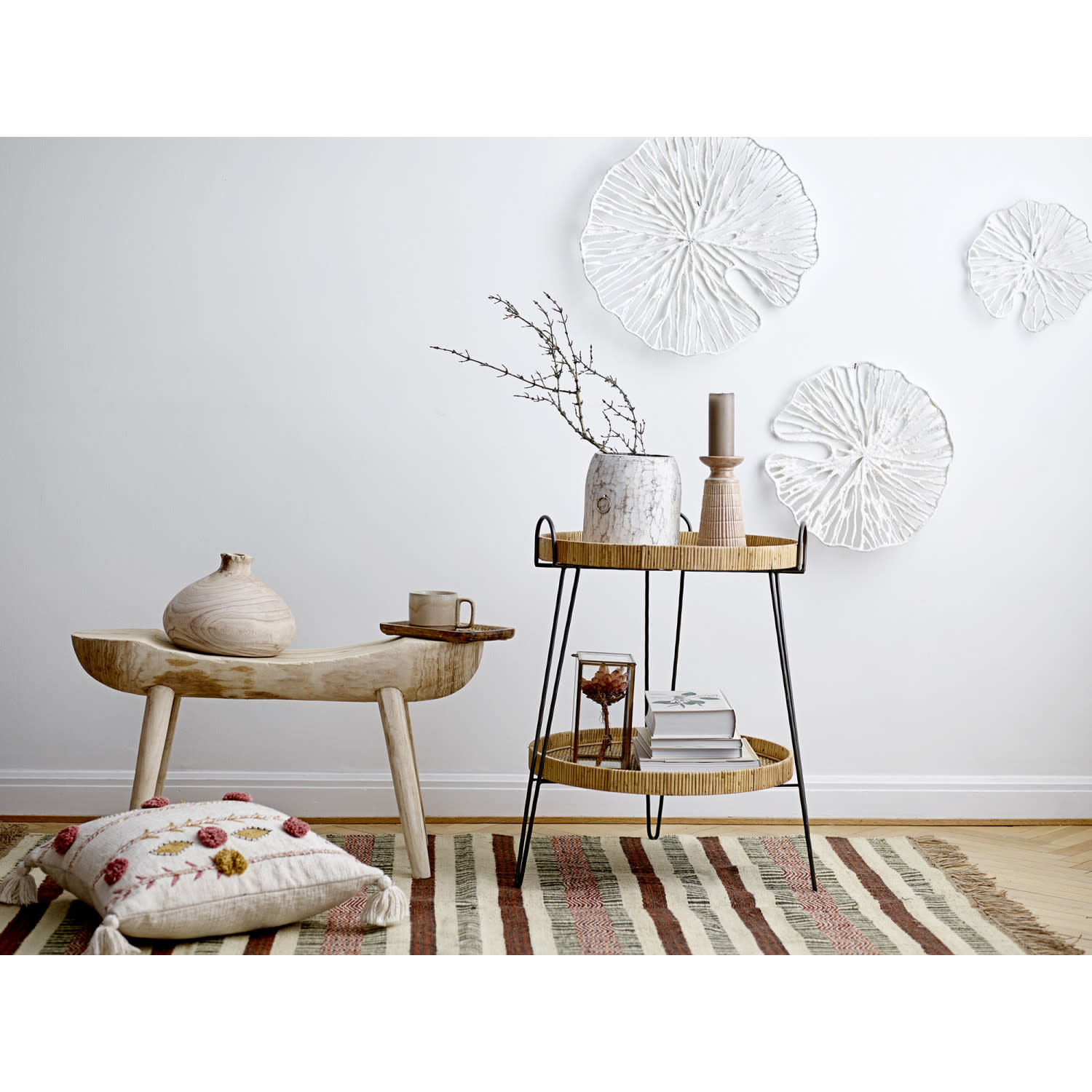Paper and Metal Wall Decor, Set of 3