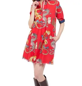 Dizzy Lizzie Chatham Dress Red Dragons