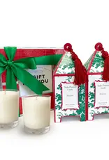 Seda France Holiday Classic Toile Mini Pagoda Box Gift Set