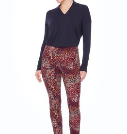 Up Cranberry Floral Ankle Pant