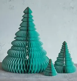 Glittered Recycled Paper Folding Trees Set of 3