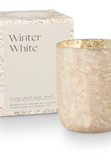 Illume Winter White Small Luxe Sanded Mercury Glass Candle