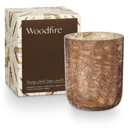 Illume Woodfire Small Luxe Sanded Mercury Glass Candle