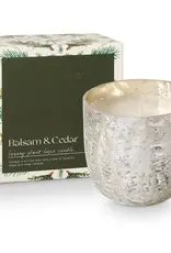Illume Balsam & Cedar Luxe Sanded Mercury Glass Candle