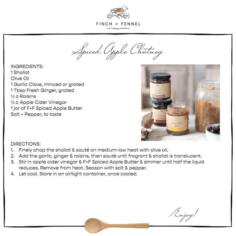 Finch + Fennel Spiced Apple Butter