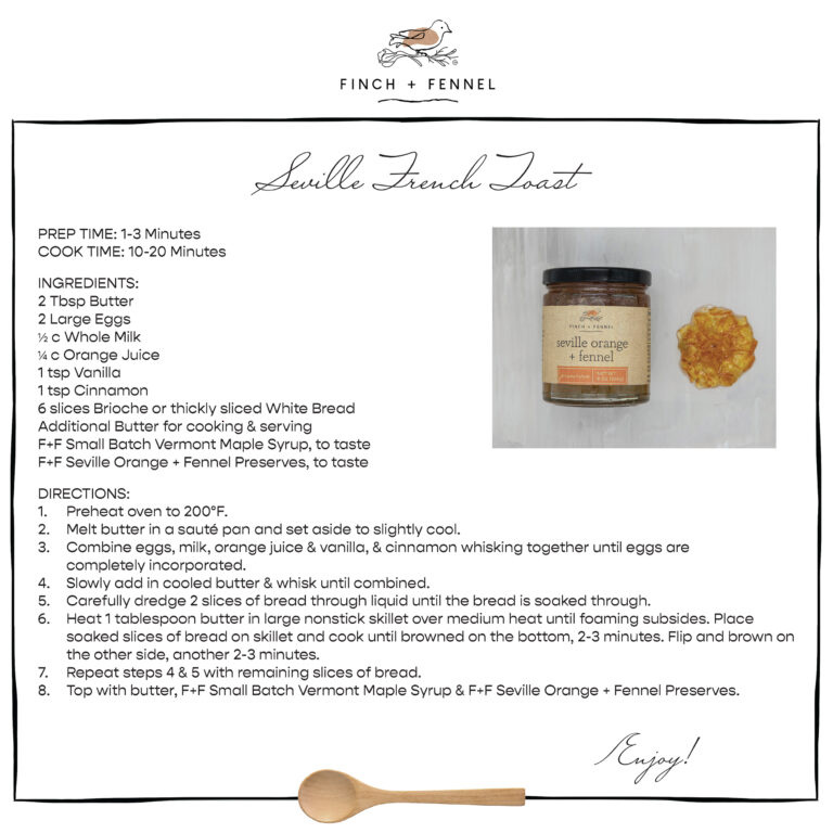 Finch + Fennel Seville Orange + Fennel Marmalade Preserves