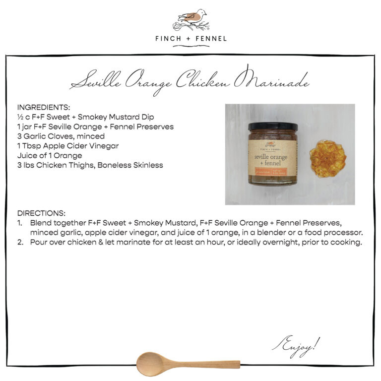 Finch + Fennel Seville Orange + Fennel Marmalade Preserves