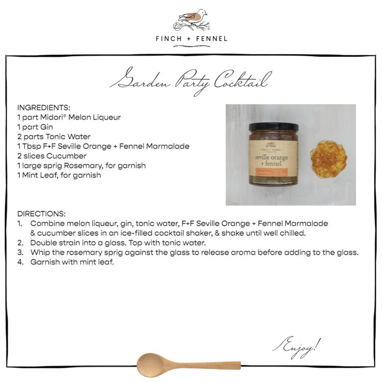 Finch + Fennel Seville Orange + Fennel Marmalade Preserves
