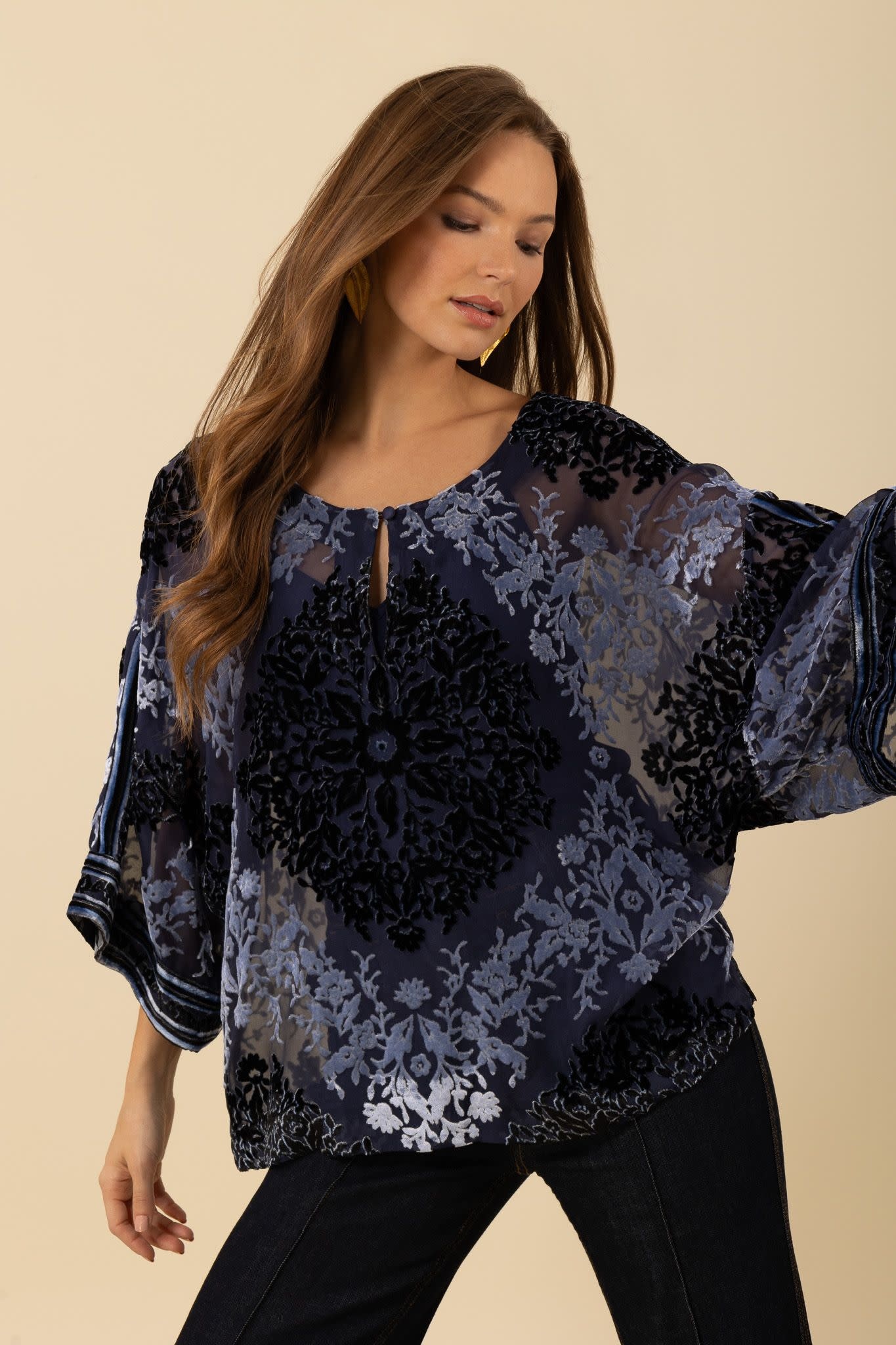 Hale Bob Briar Kimono Sleeve Top