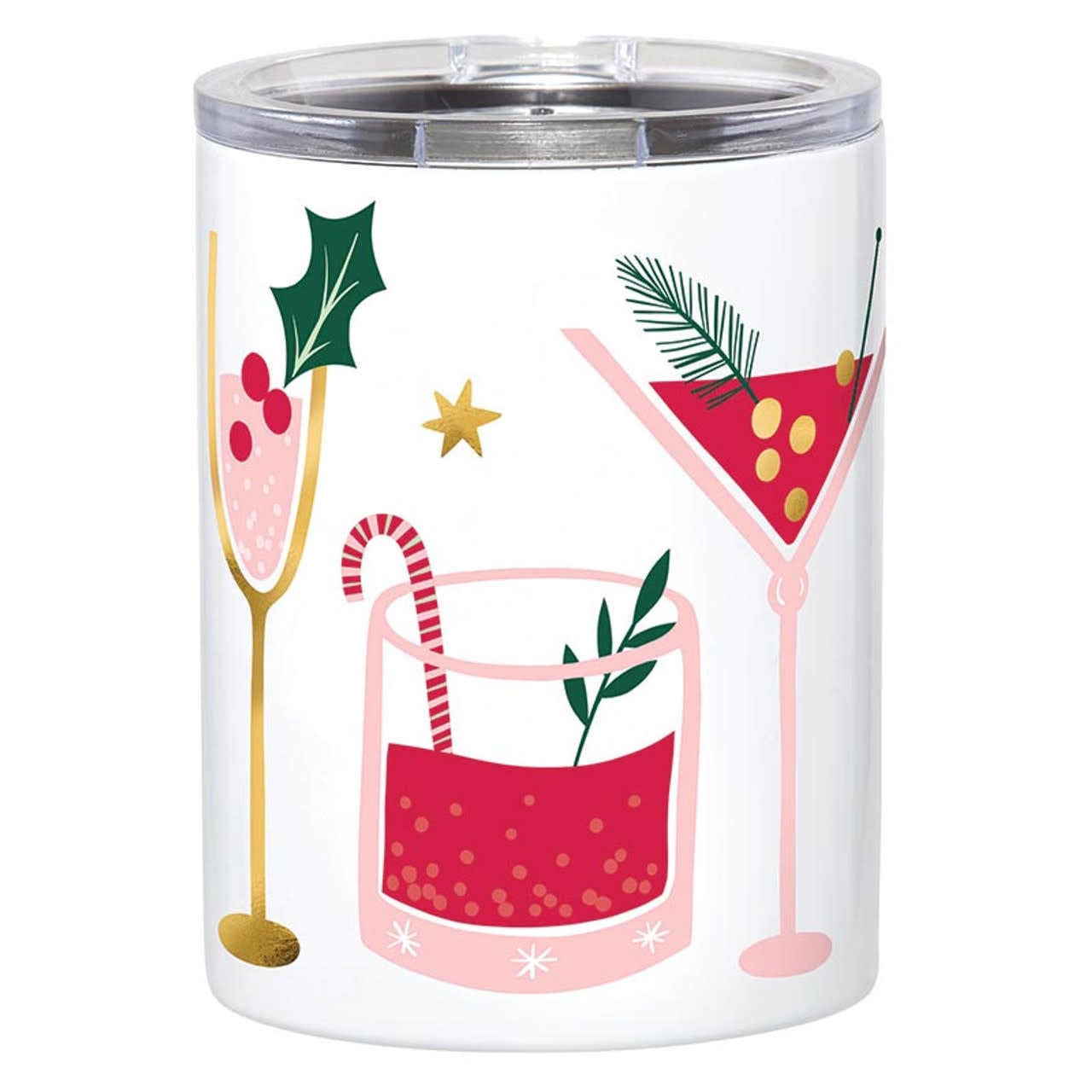 Slant Holiday Drinks Tumbler 12 oz