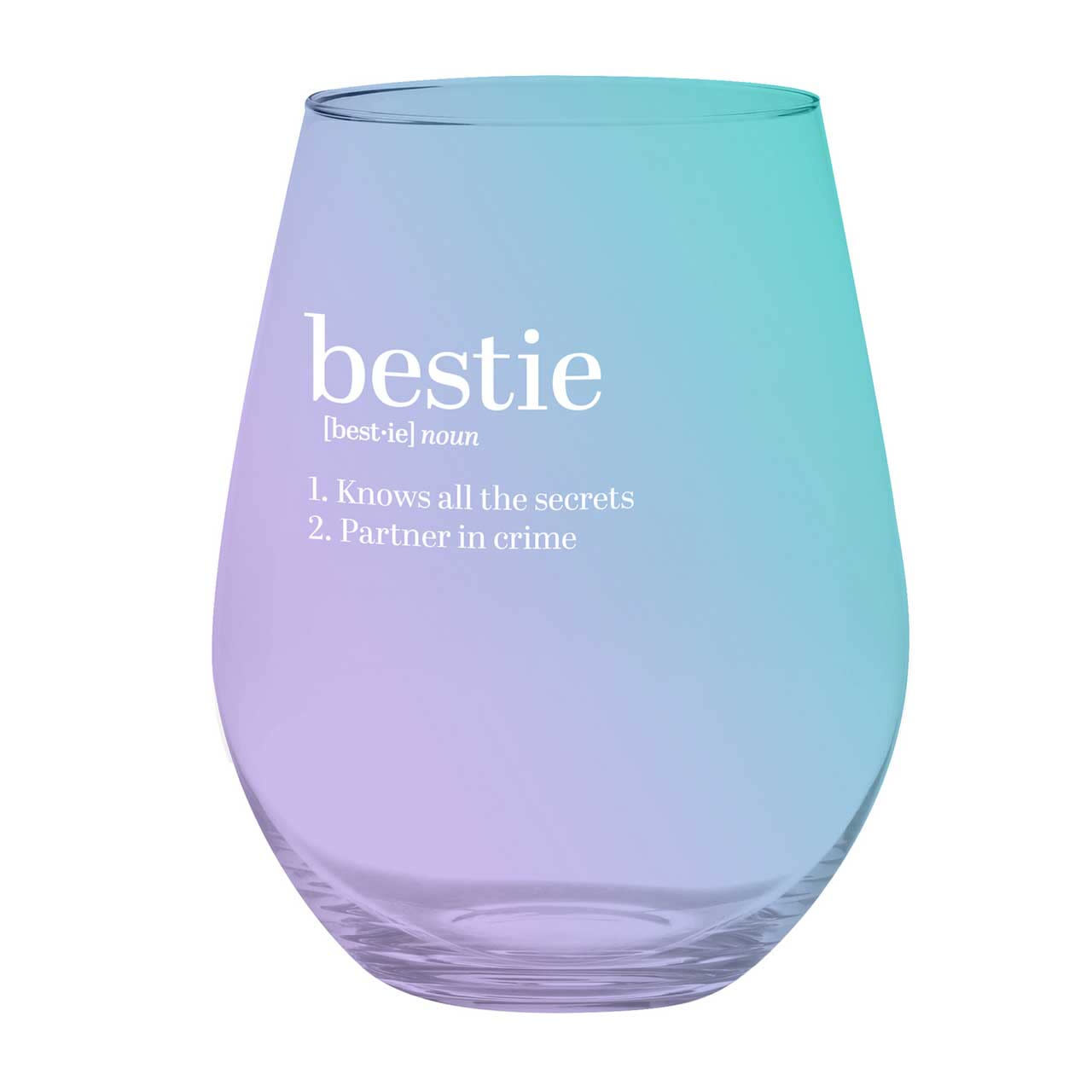 Slant Jumbo Stemless Wine Glass 30 oz Bestie