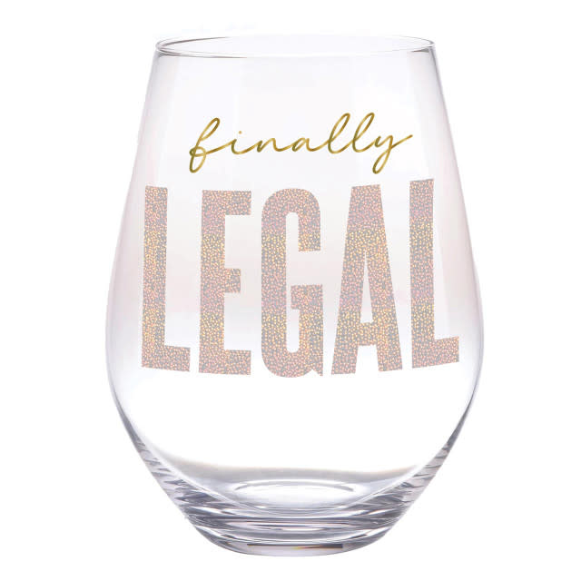 Slant Jumbo Wine Glass 30 oz Finally Legal