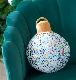 Shiraleah Merry Bauble Sequin Medium Pillow White