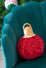 Shiraleah Merry Bauble Sequin Small Pillow Ruby