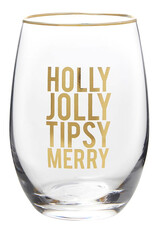 Santa Barbara Design Holly Jolly Glass 17oz